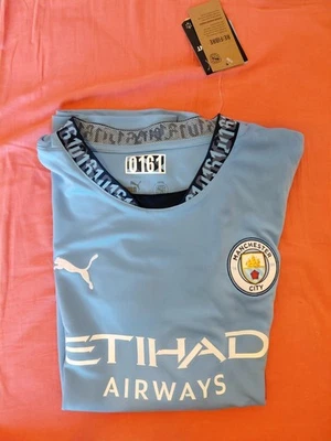 Manchester City Home Shirt 2024/25 – Taille XL – Bleu – Floqué Rodrigo #16 - Photo 1/4
