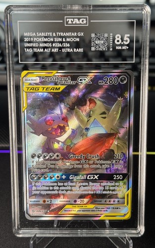 Mega Sableye & Tyranitar-GX graded TAG 8.5 for sale on eBay