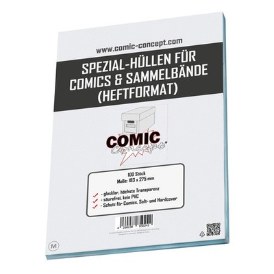 Comic Concept Spezial-Hüllen für Comics und Sammelbände (Heftformat) 100 Bags