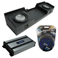 99-06 GMC Sierra Ext Cab Truck Harmony A102 Dual 10" Rhino Sub Box & HA-A800.1