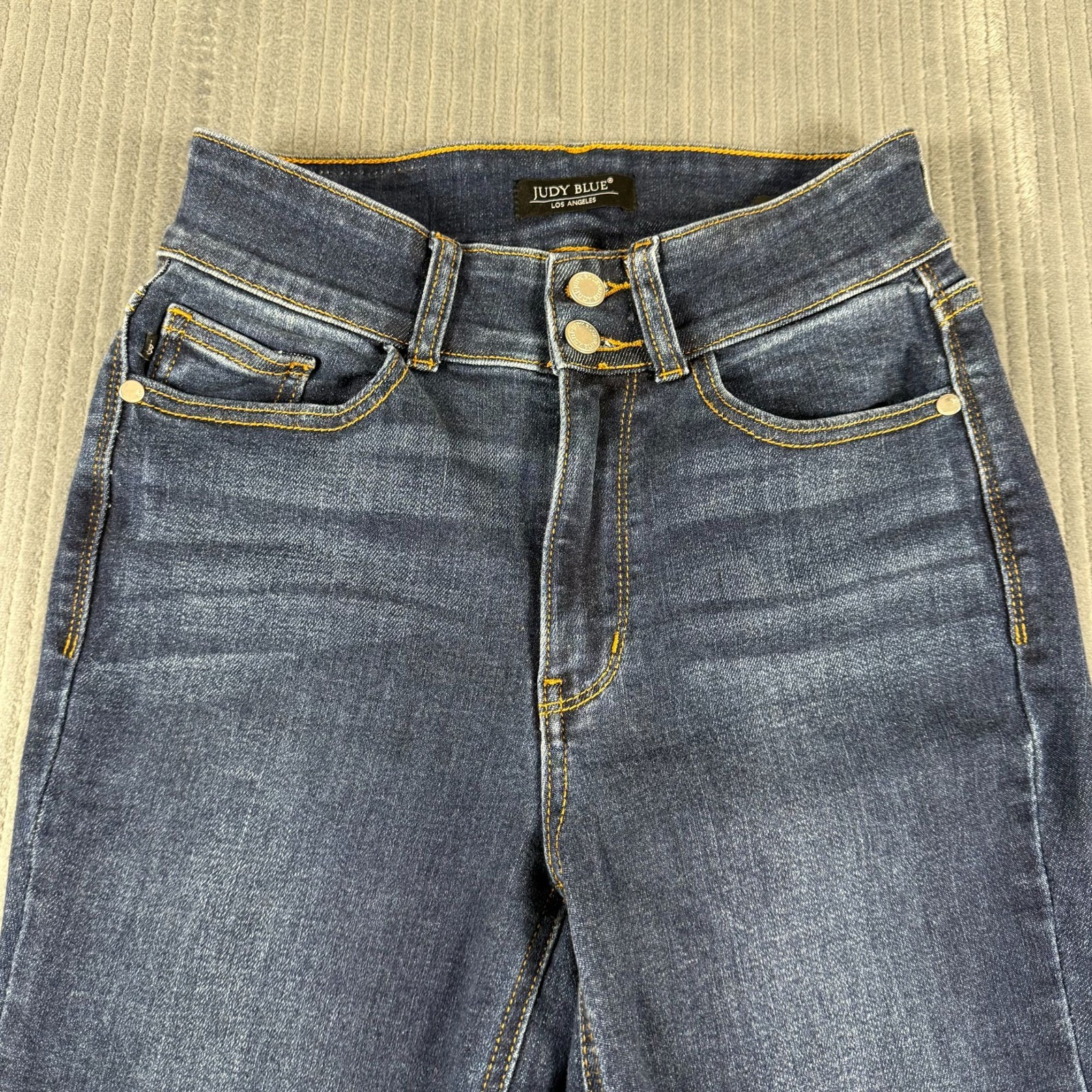 Judy Blue Womens Bootcut Flare Jeans 3/26 High Rise Raw Hem 