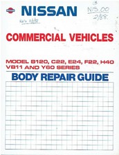 NISSAN VANETTE C22 CARAVAN E24 ATLAS F22 H40 VB11 Y60 1988 BODY REPAIR MANUAL
