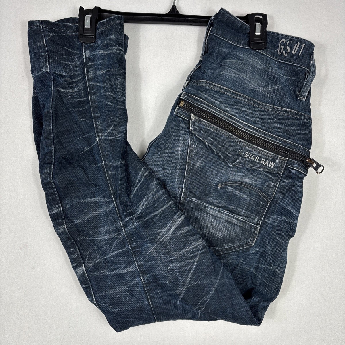 G-Star Raw New Riley 3D Jeans Mens 29x32 Loose Tapered Fit Grunge