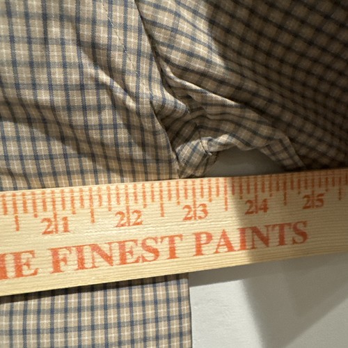 Nordstrom Vintage Mens Size Large Tan Button Shirt 100% Cotton Wrinkle Free 108 - Picture 6 of 8