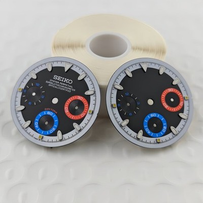 29.5mm Multi-functional Black Watch Dial Green Luminous for Vk63 Movement Parts