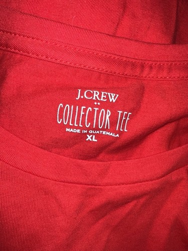 BRAND NEW J Crew Merry Graphic Collector Tee Long Sleeve XL Women’s Red Top - Picture 3 of 4