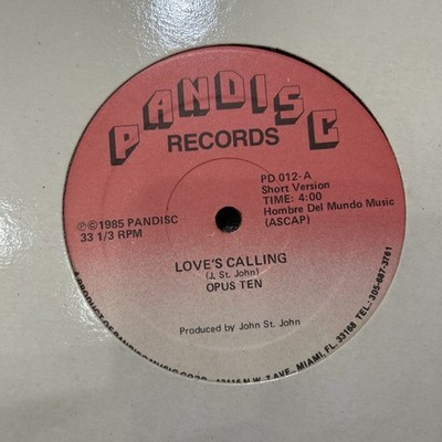 OPUS TEN: love's calling Pandisc 12'' Single 33 RPM