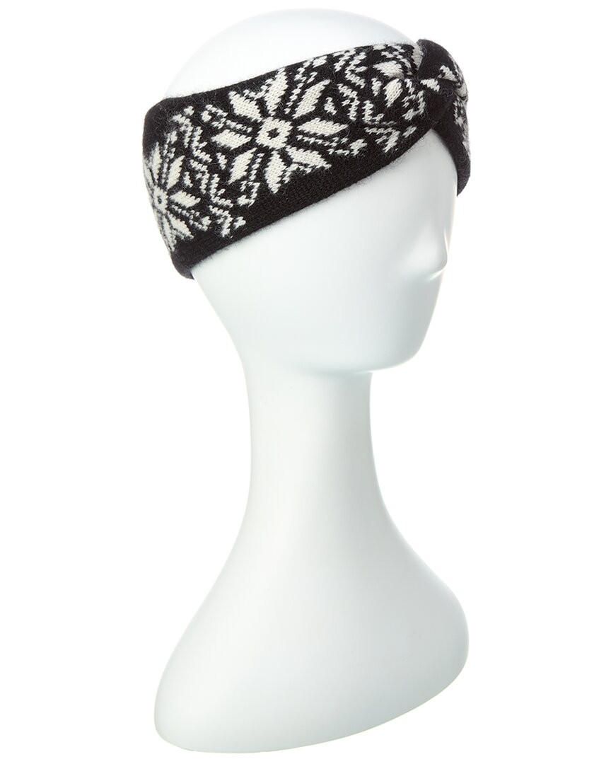 Форте Кашемир Скрученная кашемировая повязка на голову Женская черная