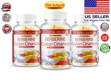 3 Packs Berberine 1200mg High Abosorption For Blood Sugar Immune 100% Natural US