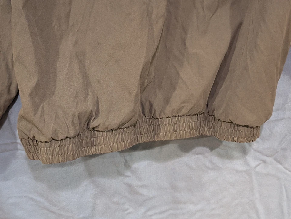 IZOD 男式套衫风衣夹克棕褐色网眼衬里半拉链 — 第 3/4 张图片