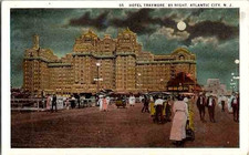 Postcard Atlantic City NJ New Jersey Hotel Tr...