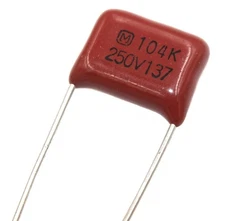 0.1uF ±10%, 250VDC Panasonic, Metallized Polyester Film Capacitor, 