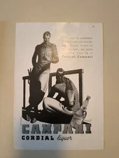 ADVERTISING MOUTHPIECE ADVERTISING SHEET CAMPARI PIRELLI 24 x1 7 CM