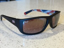 Maui Jim MJ 02HW Matte Black Hawaiian Flag Frame, Rose Polarized Lens