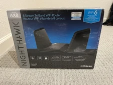Netgear Nighthawk AX6600 RAX70 AX8 8-Stream Tri-Band WiFi 6 Router, 6.6Gbps