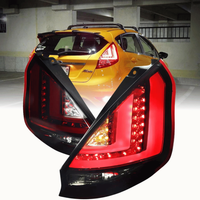 LED Lightbar RüCkleuchten Set FüR Ford Fiesta MK7 2012-2016 Facelift Rot Smoke
