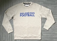 Adidas San Jose State Spartans Football Team Issued Crew Sweatshirt Gray Men's L