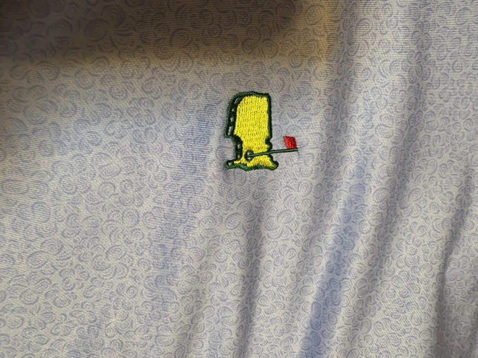 MASTERS by Peter Millar Golf 1/4 Zip Pullover Sweater Augusta Men XXL Sky Blue  - Image 3 of 4