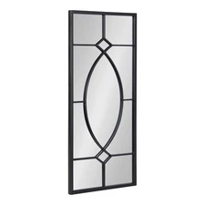 Kate and Laurel Bakersfield Farmhouse Wall Mirror; 13 x 30; Black; Traditiona...