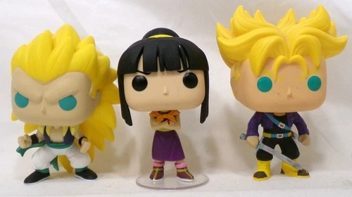 Funko Pop Loose Dragon Ball Lot Super Saiyan Trunks Chi-Chi Super Saiyan Gotenks