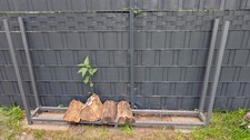 Kaminholzregal Metall Brennholz Regal aussen Stapelhilfe VERZINKT Feuerholzregal