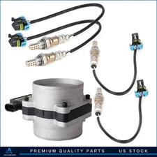 ✔For 2000 Chevy C2500 C3500 4pcs Oxygen o2 02 Sensor + Mass Airflow MAF Sensor