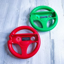 Mario Kart Mario Red And Luigi Green Hori Racing Wheels For Nintendo Wii  Wii U
