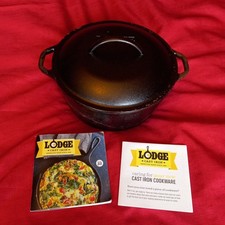 LODGE CAST IRON, CAST IRON LIDDED DUTCH OVEN CASSEROLE POT