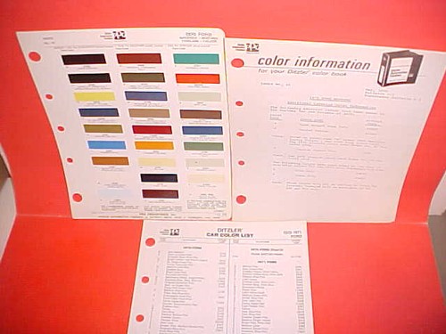 1970 FORD MUSTANG MACH I BOSS 302 429 CONVERTIBLE TORINO RANCHERO PAINT CHIPS + - Picture 1 of 2