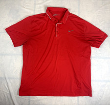 Nike Dri Fit Golf Polo Mens XL Performance Stretch Classic Red 836100-647