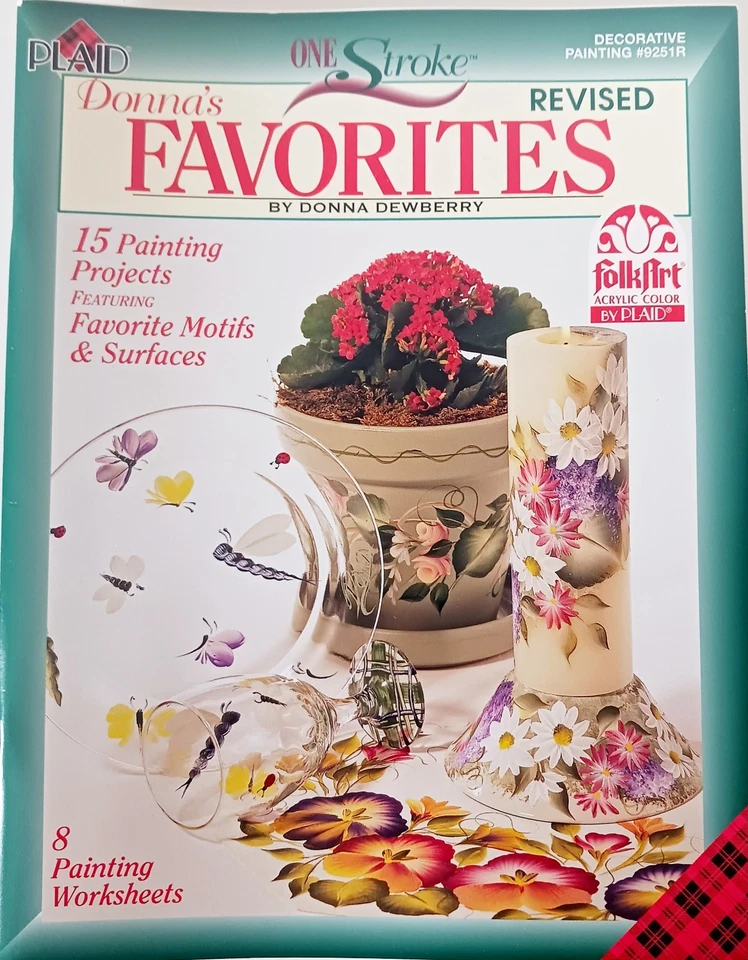 6 libros de arte popular a cuadros de un solo golpe Donna Dewberry guías de pintura decorativa Foto 2 de 4