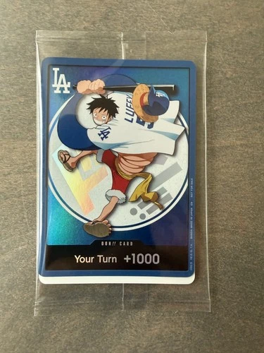 2026 One Piece Los Angeles Dodgers Monkey D Luffy Don Trading Card SEALED 7/2/26