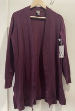 NWT Worthington Women's Burgundy Cardigan Sweater Size PS
