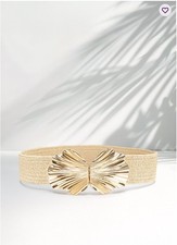 Raffia Statement Waist Belt