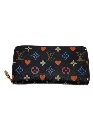 Louis Vuitton Long Wallet Blk Total Pattern Ladies' M80323 Used