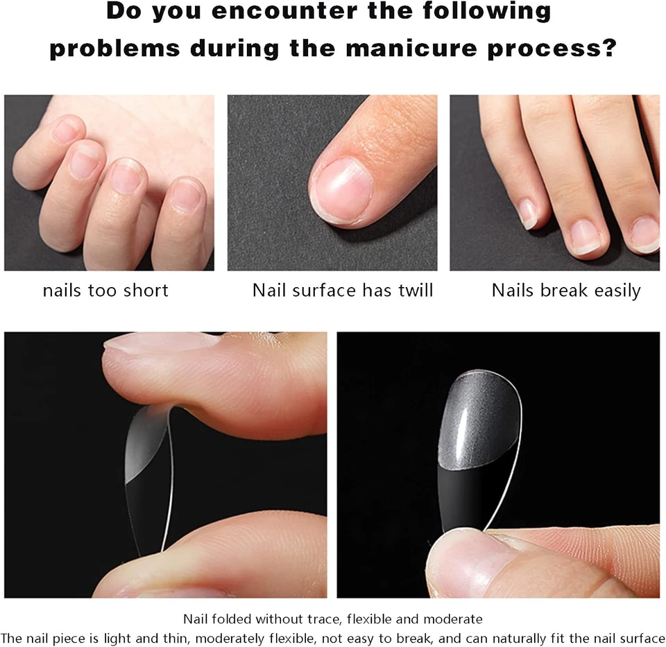 240 Pezzi Unghie Finte Acrilico, 10 Misure Tip Unghie Ricostruzione Tips, Unghie - Immagine 4 di 4