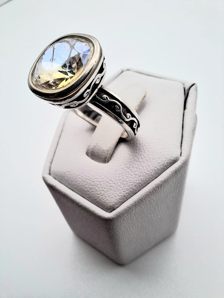 De Colección BRIGHTON 'Venusian' Talla 7 SWAROVSKI Cristal Oro y Plata de Ley 925 Placa Foto 4 de 4