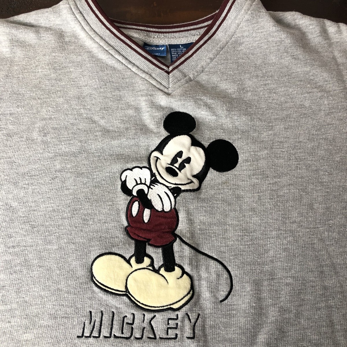 希少 XXXXL 90's Disney Mickey Mouse スウェット 90s ディズニー 希少 ミッキーマウス スウェット レッド XL 古着