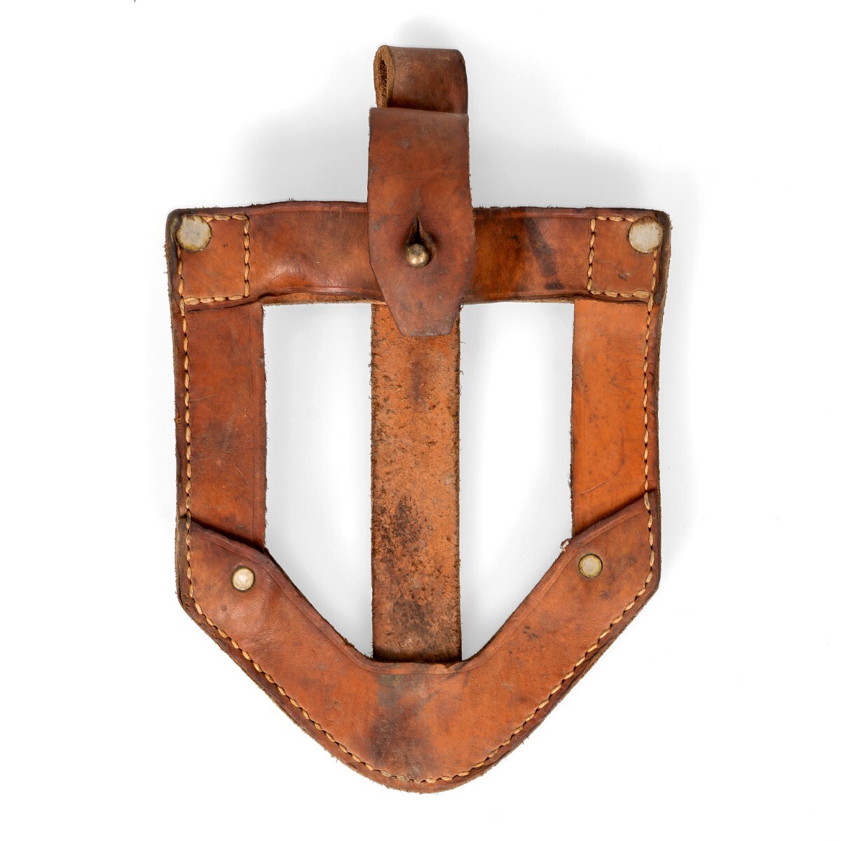 Original Yugoslavian JNA Model Leather Shovel Cover with Strap