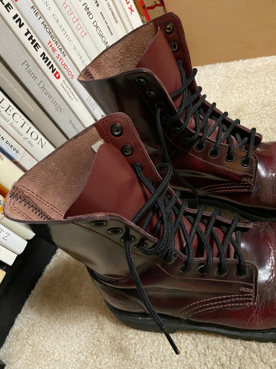 Rare! UNDERCOVER red BOOTS England MEN's Sz 7, Women's 8