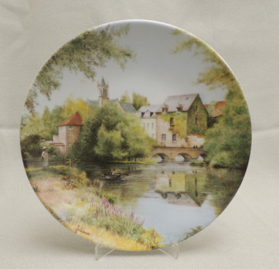 Limoges Collectors Plate Michel Julien, Une Journee au Bord de L'eau, Paysages