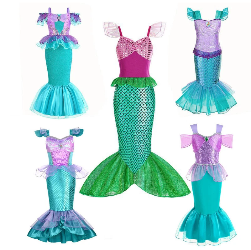 Costume Sirena Travestimento per bambine Taglie da 4 a 10 Anni – The Toys Store