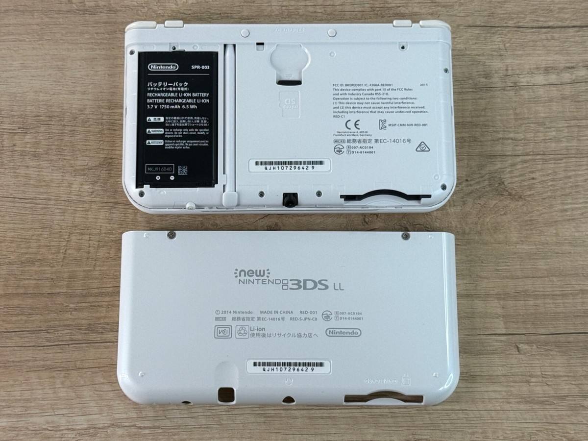 【美品】New3DSLL  上IPS IPS New Nintendo 3DS LL XL Pearl White top Dual IPS LCD JP