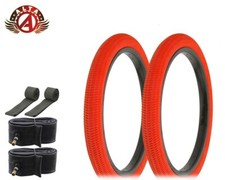2 Alta Bicycle Wire Bead Tire 18 X 1.95 Red Bmx Tread Wtubes Rimstrips.