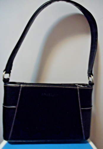 Kenneth Cole Reaction Black Shoulder bag Purse, Logo Embossed, 10"L X 6" H X 2"W - 第 1/12 張圖片