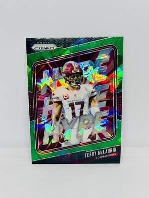 2024 Panini Prizm TERRY MCLAURIN HYPE Green Cracked Ice Commanders
