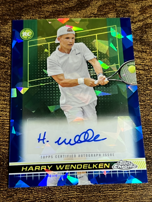 HARRY WENDELKEN 2024 Topps Chrome Tennis Sapphire Refractor Auto