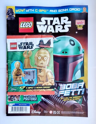 NEW LEGO SPECIAL EDITION STAR WARS MAGAZINE WITH EXCULSIVE C-3PO & GONK DROID 