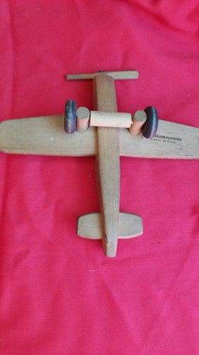 1970's Creative Playthings Vintage Wooden Airplane Toy - Picture 3 of 4