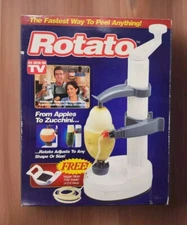Rotato Potato, Apple, Carrot & Onion Peeler W/ Instructions & Veggie Slicer NEW